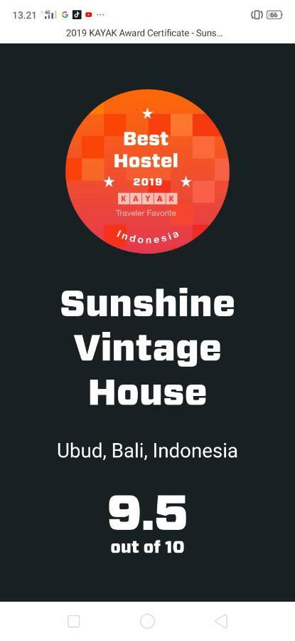 Sunshine Vintage House Vandrerhjem Ubud Eksteriør bilde